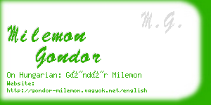 milemon gondor business card